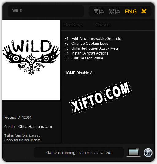 Трейнер для WiLD [v1.0.2]