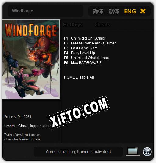 WindForge: Трейнер +6 [v1.1]