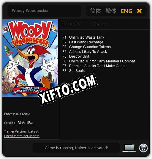 Трейнер для Woody Woodpecker [v1.0.9]