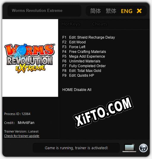 Worms Revolution Extreme: Трейнер +9 [v1.5]