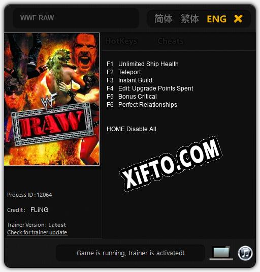 WWF RAW: ТРЕЙНЕР И ЧИТЫ (V1.0.46)