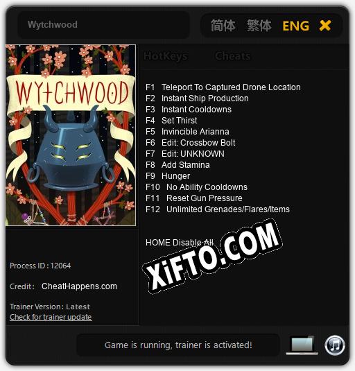 Wytchwood: Читы, Трейнер +12 [CheatHappens.com]