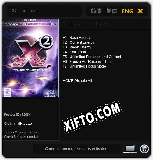 X2 The Threat: Читы, Трейнер +7 [dR.oLLe]
