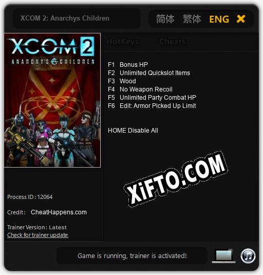 XCOM 2: Anarchys Children: Читы, Трейнер +6 [CheatHappens.com]