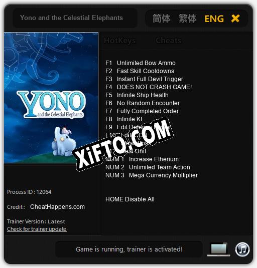 Yono and the Celestial Elephants: Трейнер +15 [v1.9]