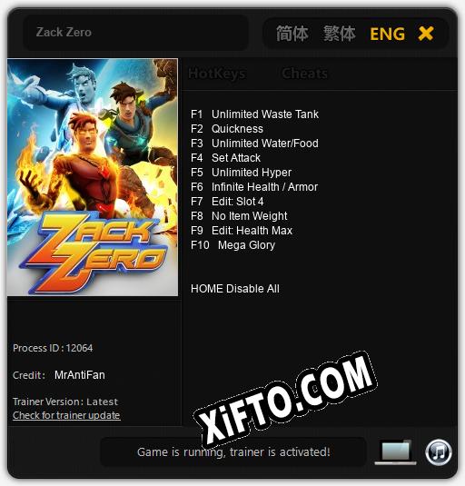 Трейнер для Zack Zero [v1.0.7]