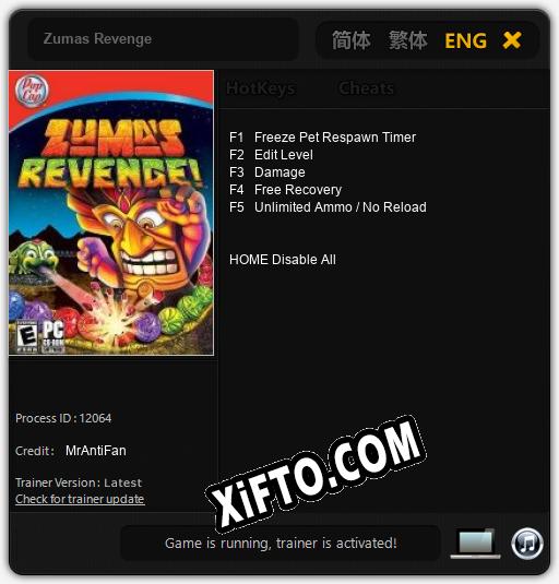 Трейнер для Zumas Revenge [v1.0.6]